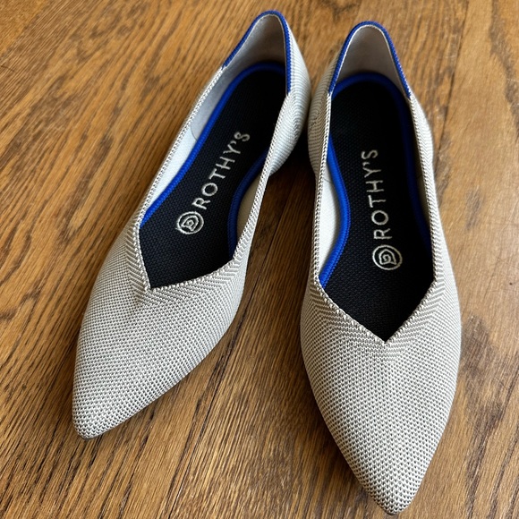 Rothy's Shoes - EUC Rothy's Women's Gray Point Flats 6.5 - also have 8.5 diamond twill in closet